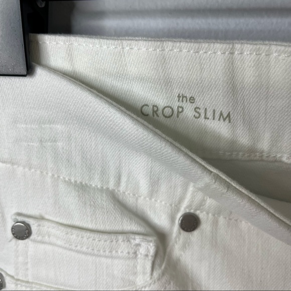 Liverpool The Crop Slim Jeans White Rolled Cuff Pull On Size 0 Skinny - Picture 6 of 9